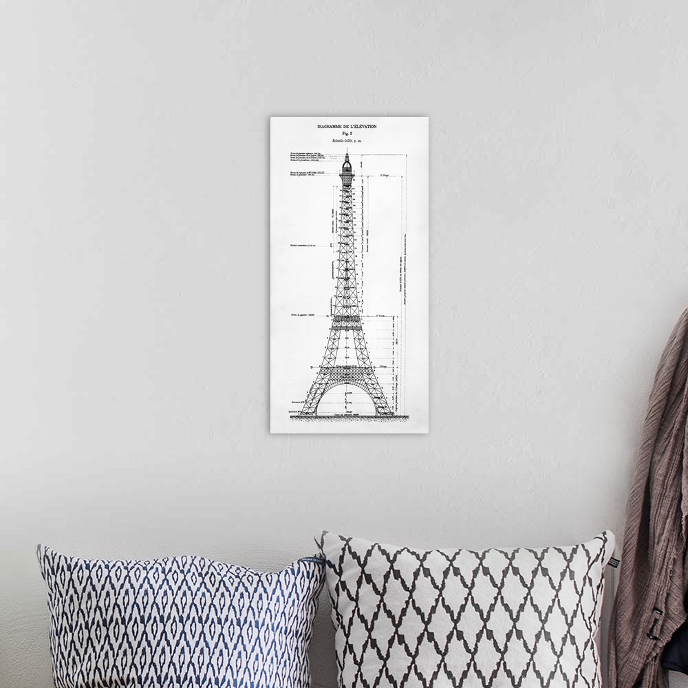 A bohemian room featuring Eiffel Elevation