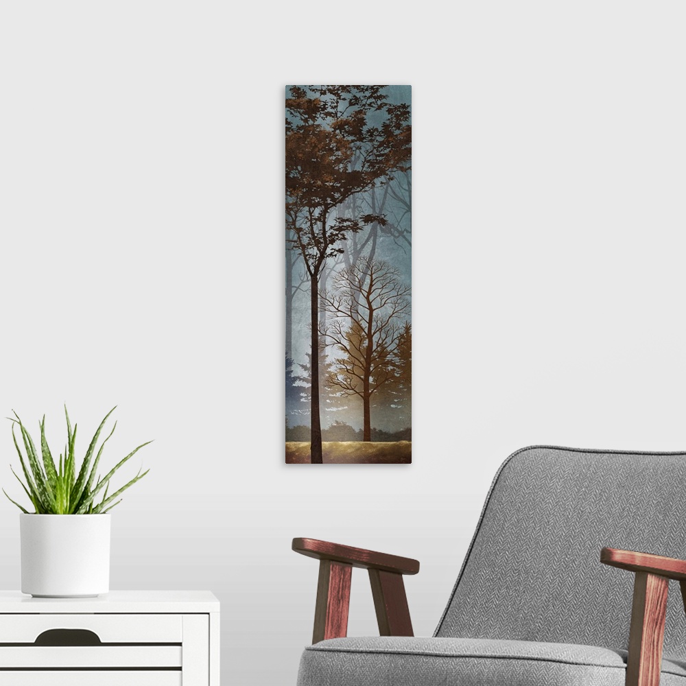 A modern room featuring Fading to Dusk I