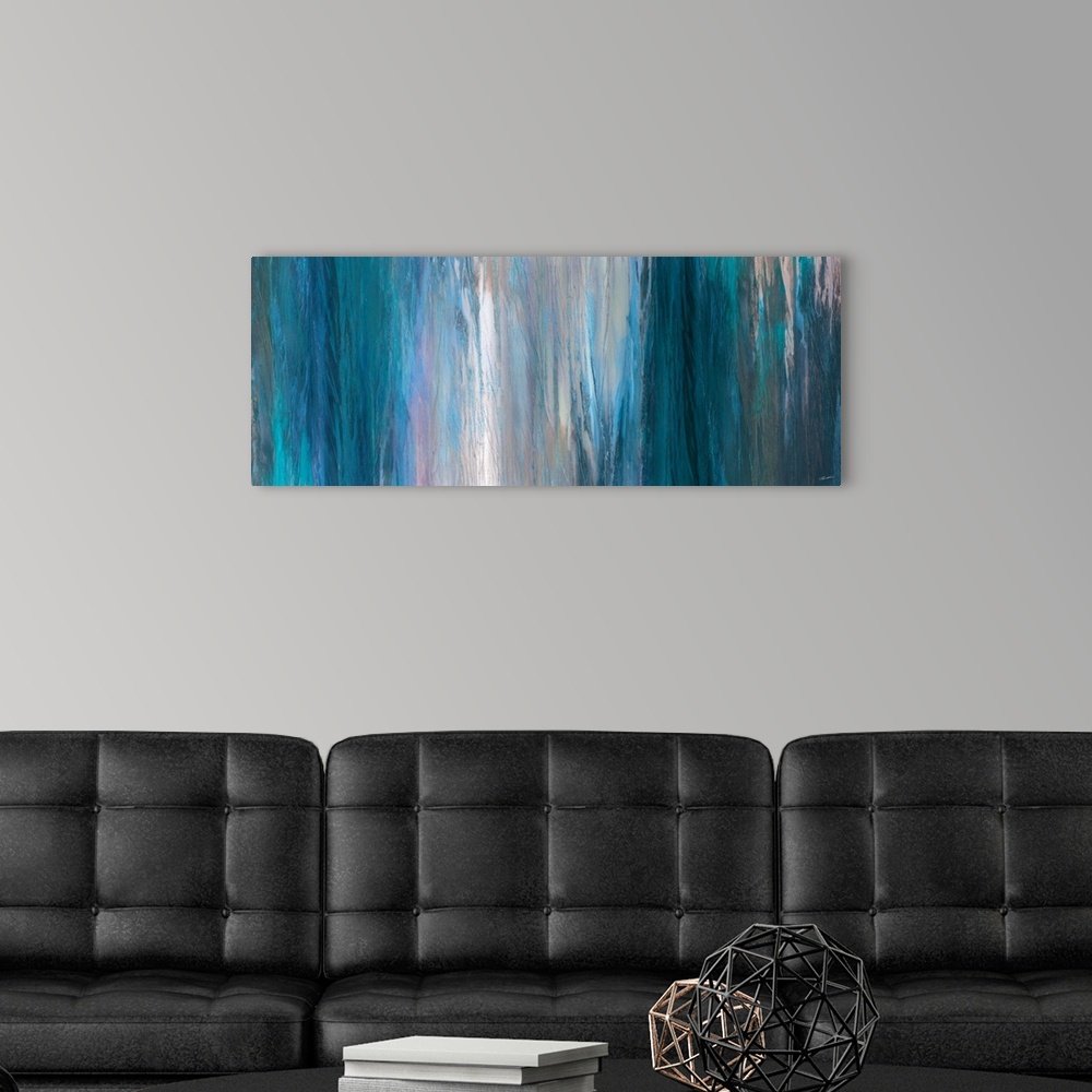 A modern room featuring Falling Blue