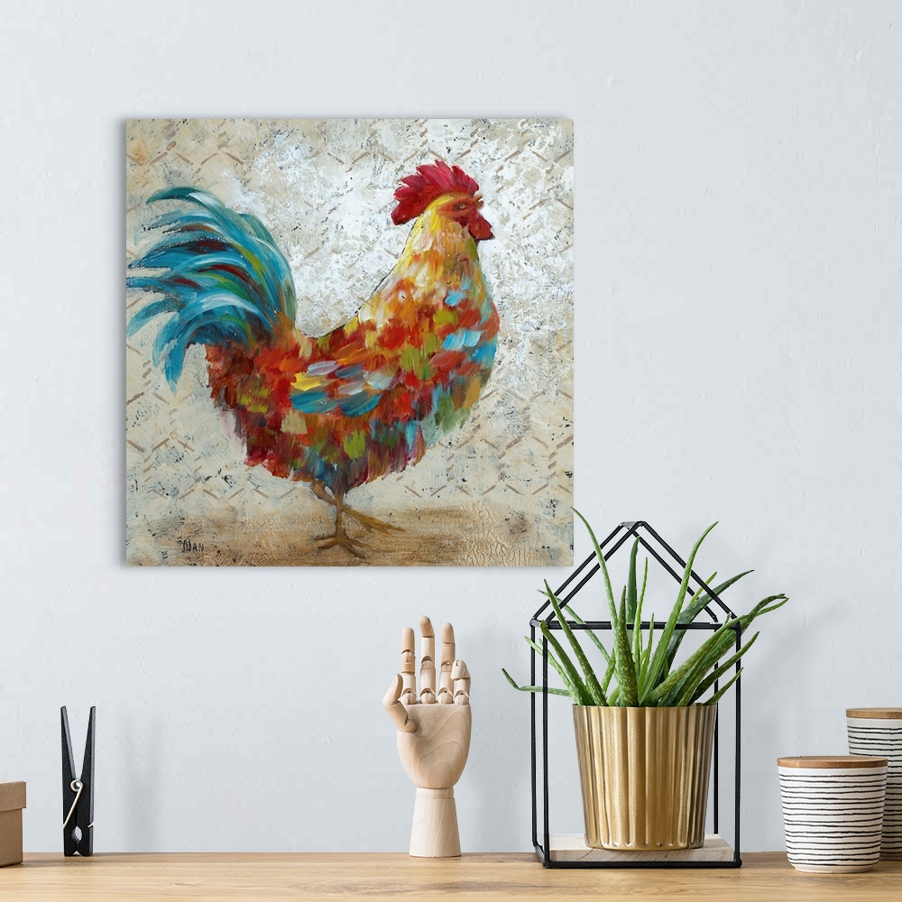 A bohemian room featuring Fancy Rooster I