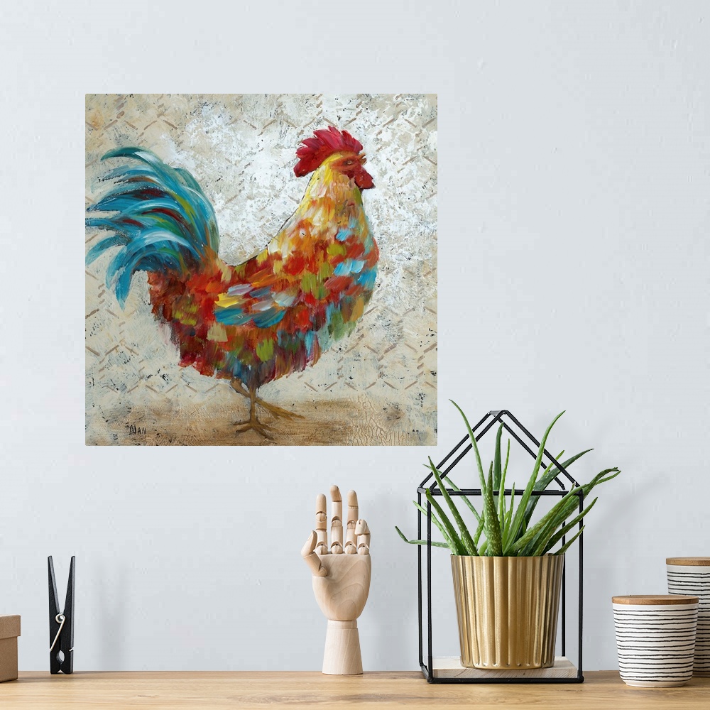 A bohemian room featuring Fancy Rooster I