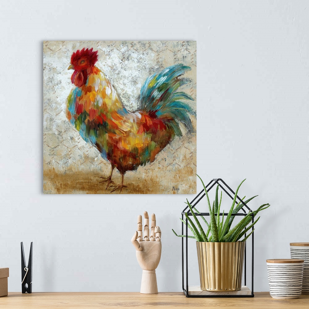 A bohemian room featuring Fancy Rooster II