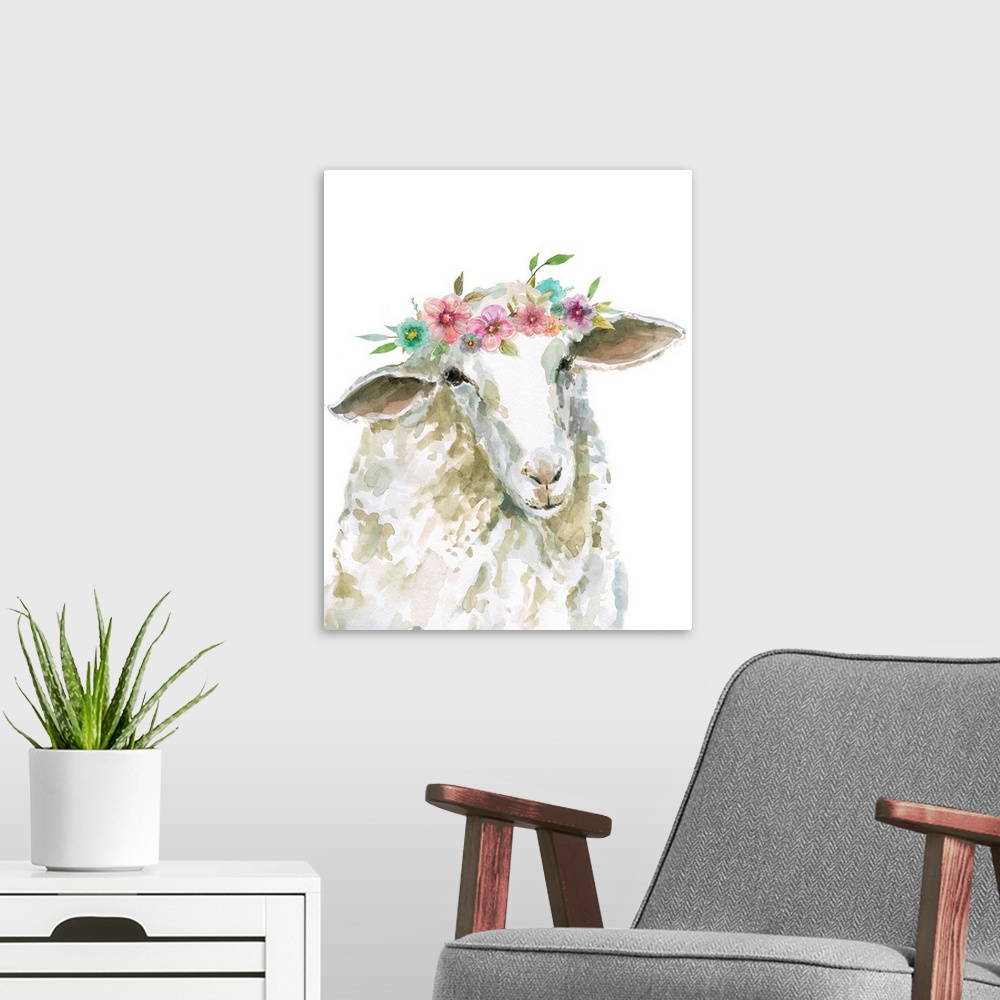 A modern room featuring Flower Crown Sheep