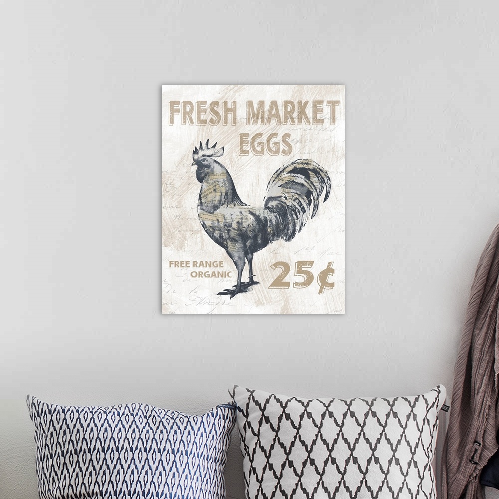 A bohemian room featuring Fresh Market Rooster