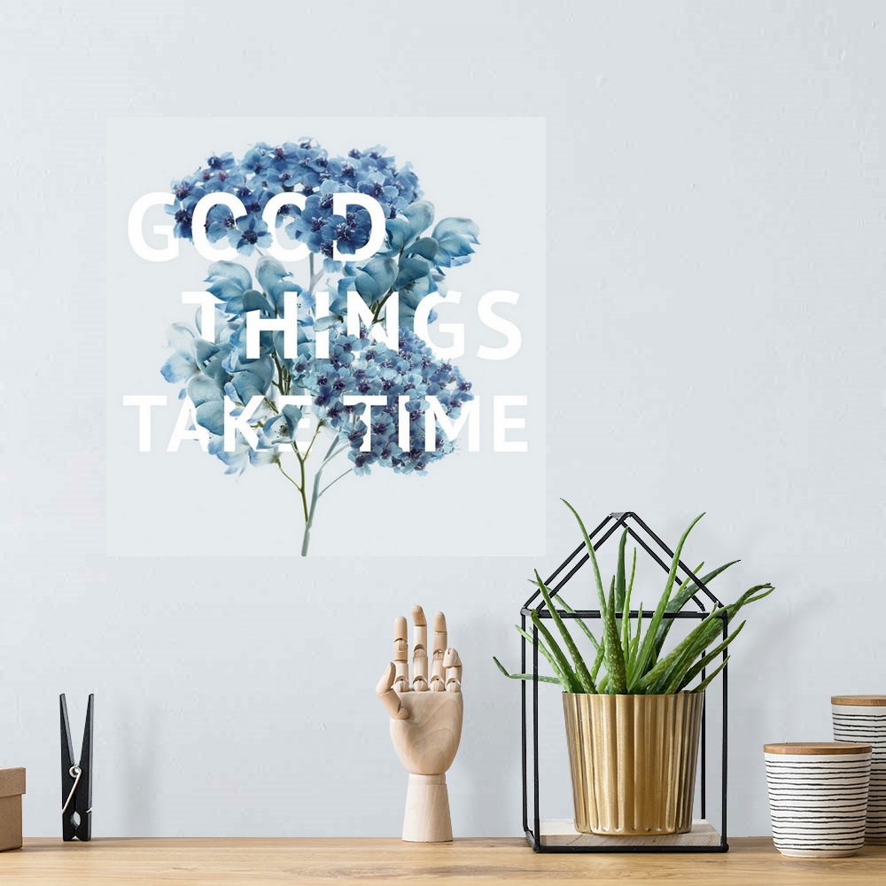 A bohemian room featuring Good Things Take Time