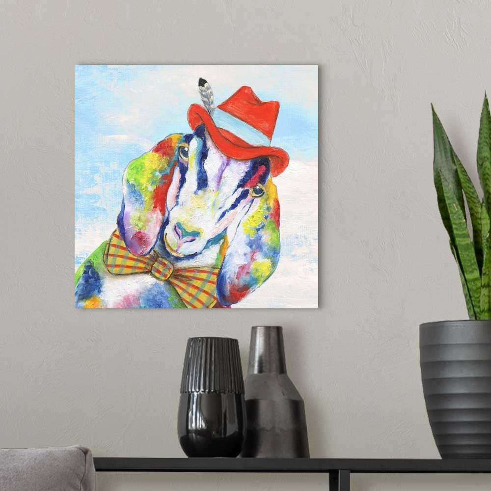 A modern room featuring Groovy Goat and Sky