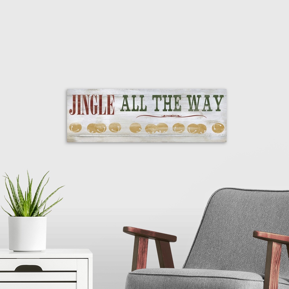A modern room featuring Jingle All The Way
