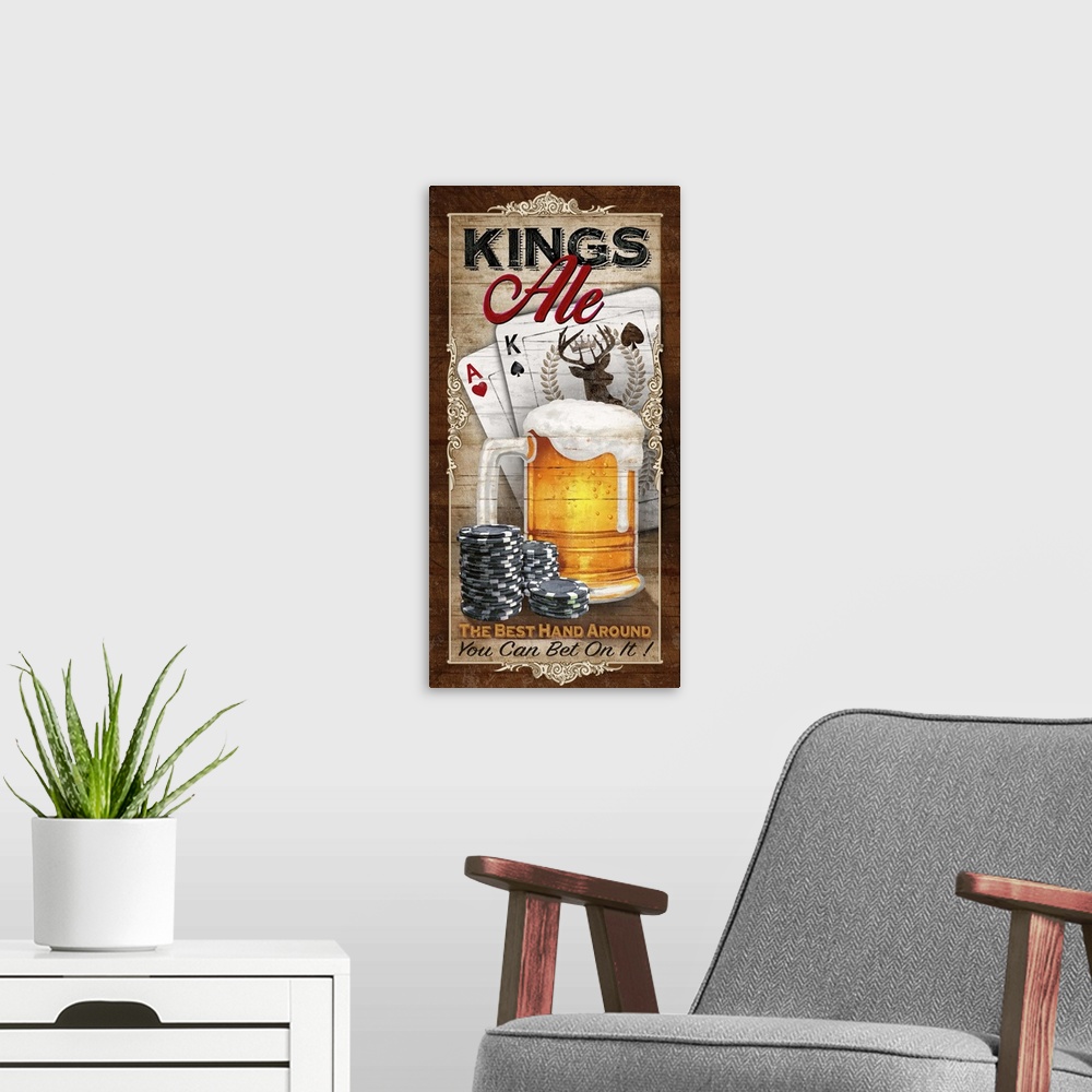 A modern room featuring King Ale