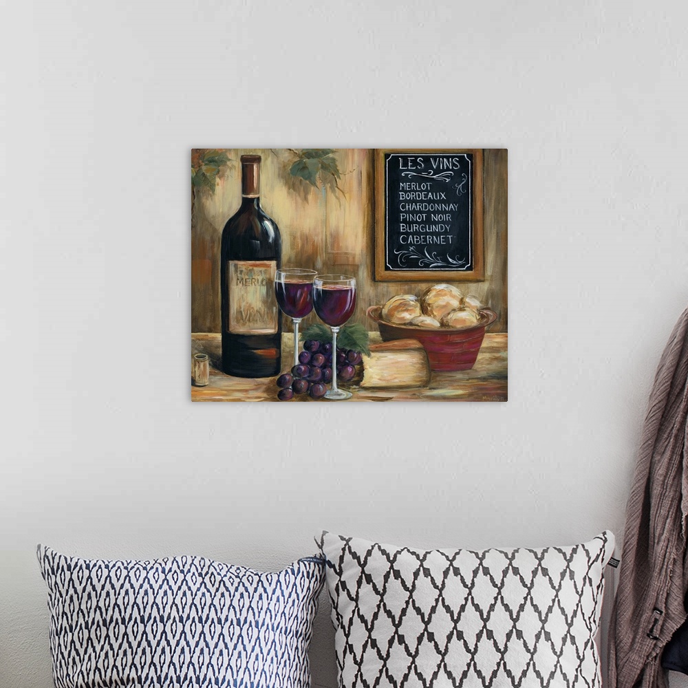 A bohemian room featuring Les Vins