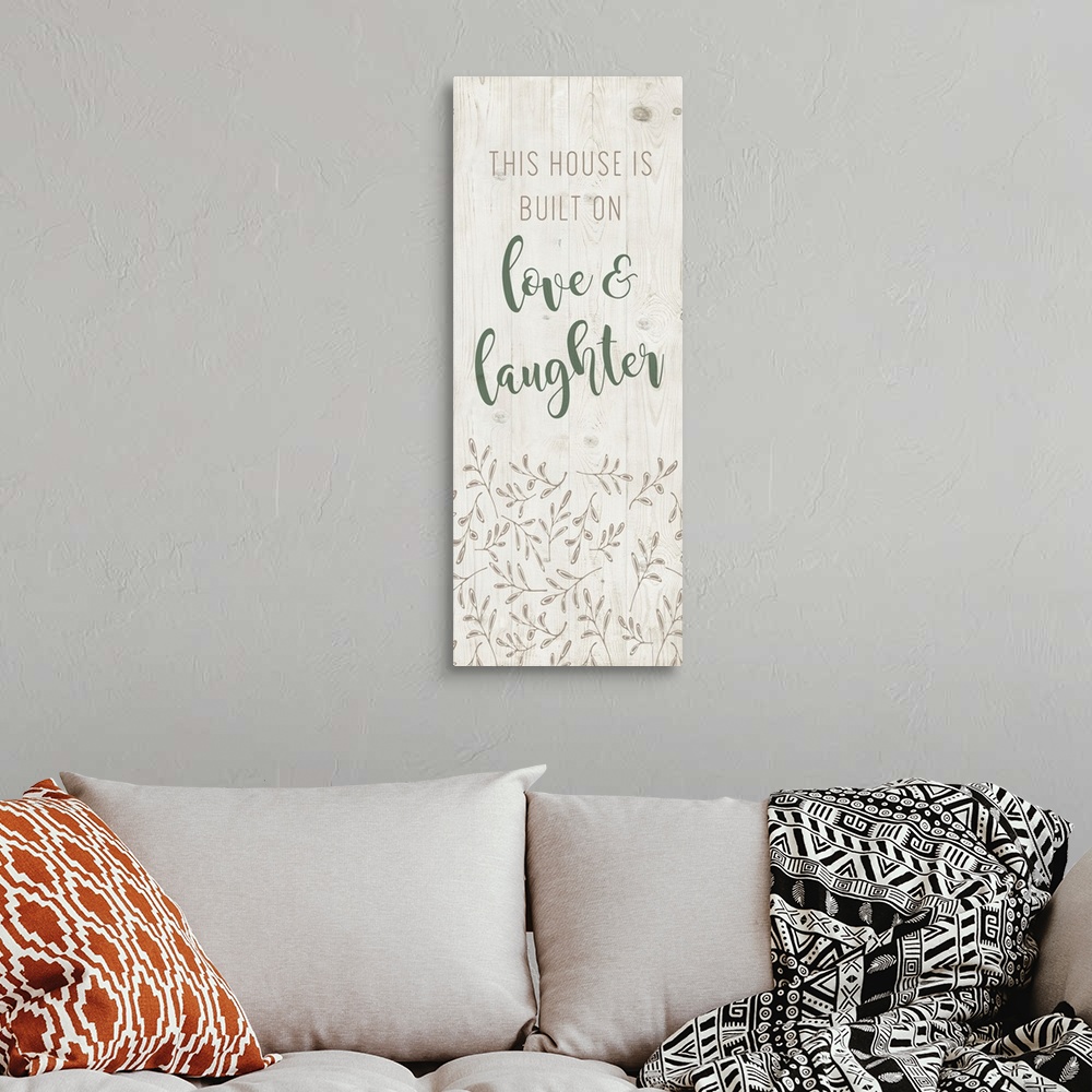 A bohemian room featuring Love and Laughter