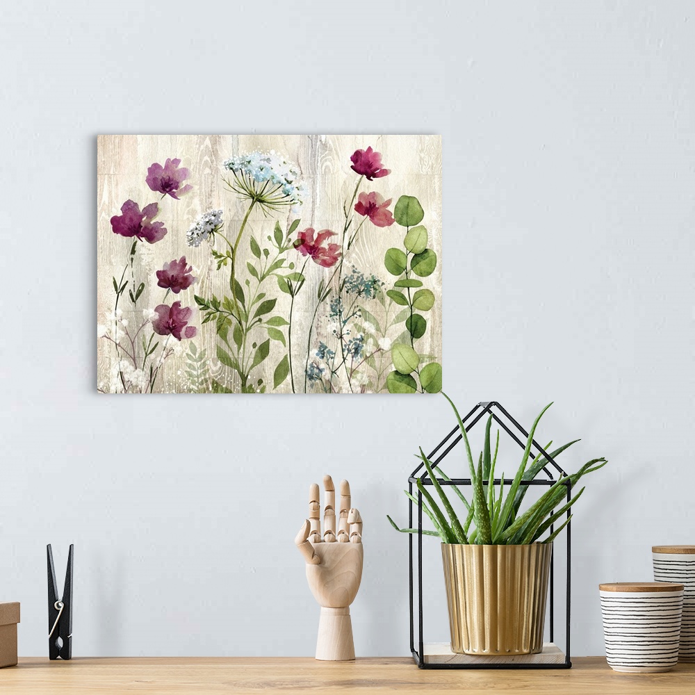 A bohemian room featuring Meadow Flowers I