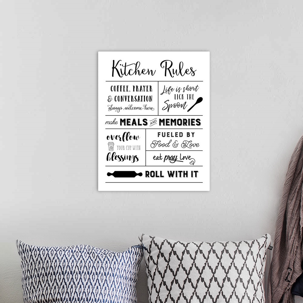 A bohemian room featuring Meals And Memories Rules