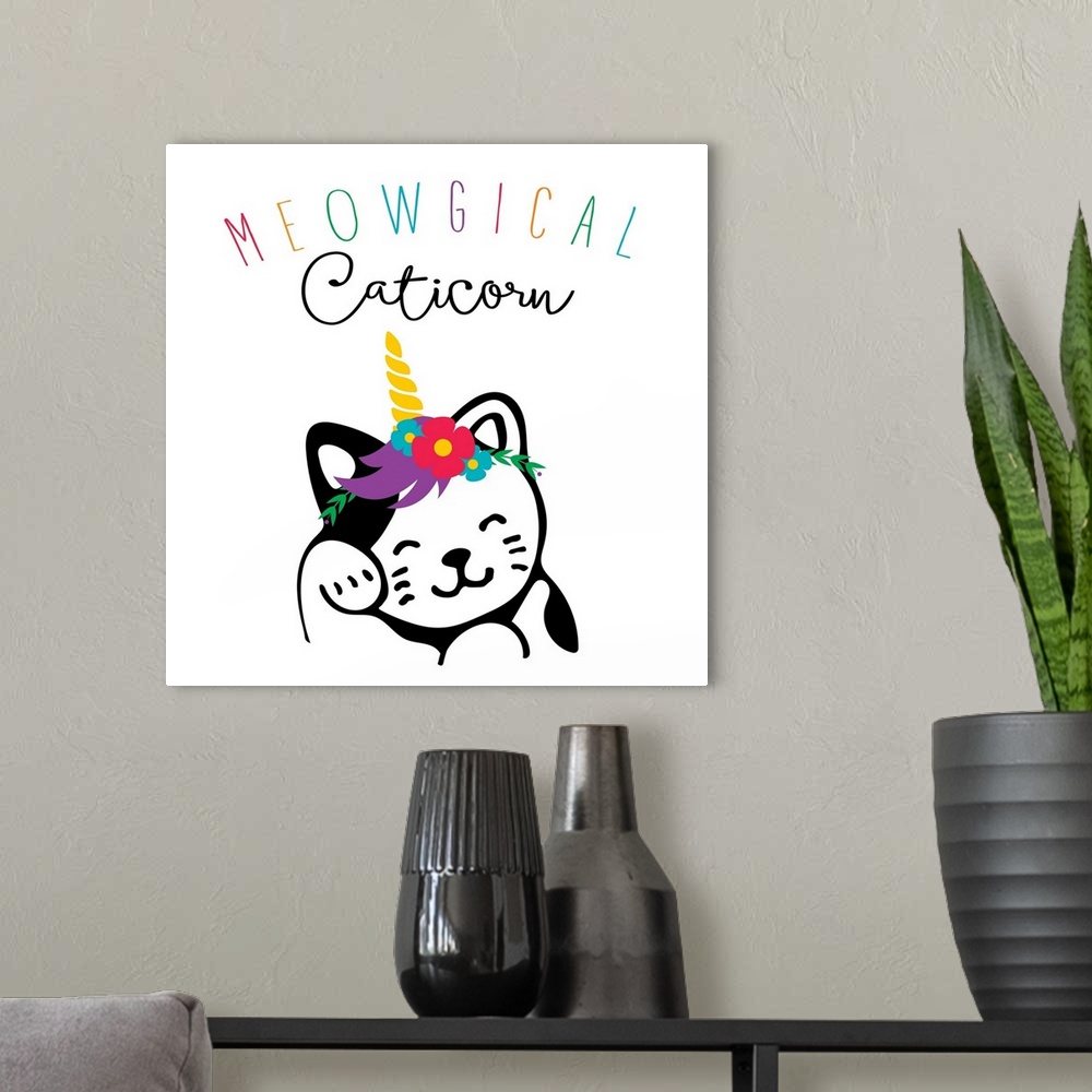 A modern room featuring Meowgical