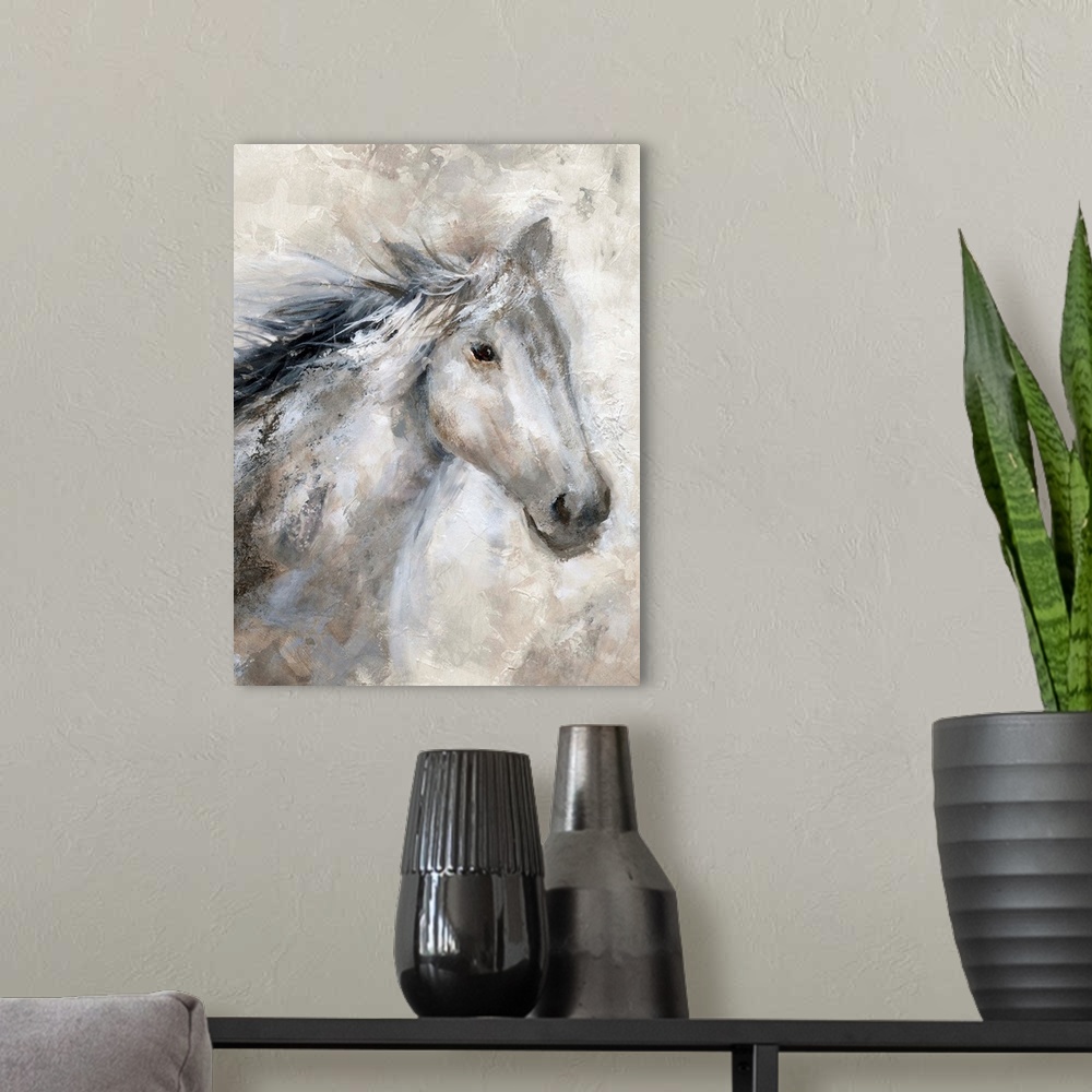A modern room featuring Neutral Horse