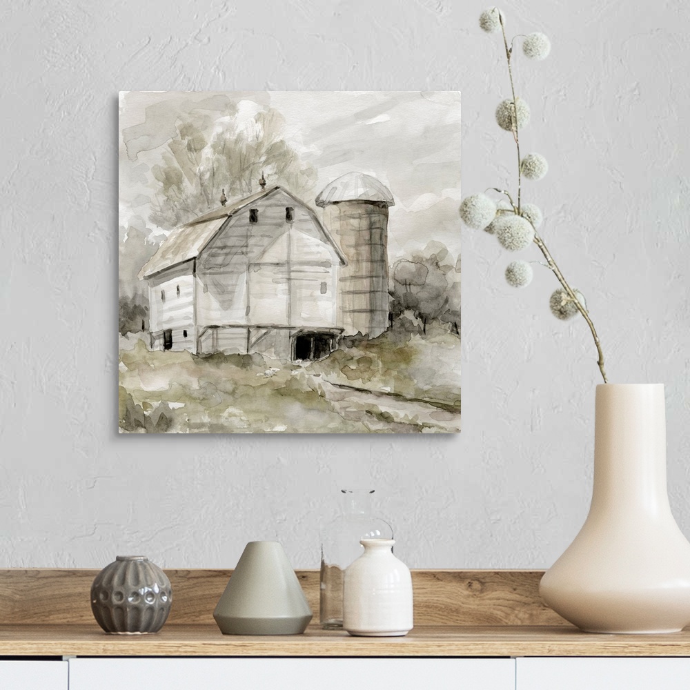 A farmhouse room featuring Neutral Silo
