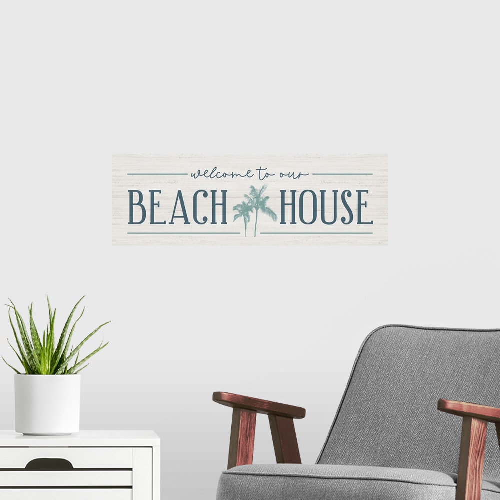A modern room featuring Our Beach House