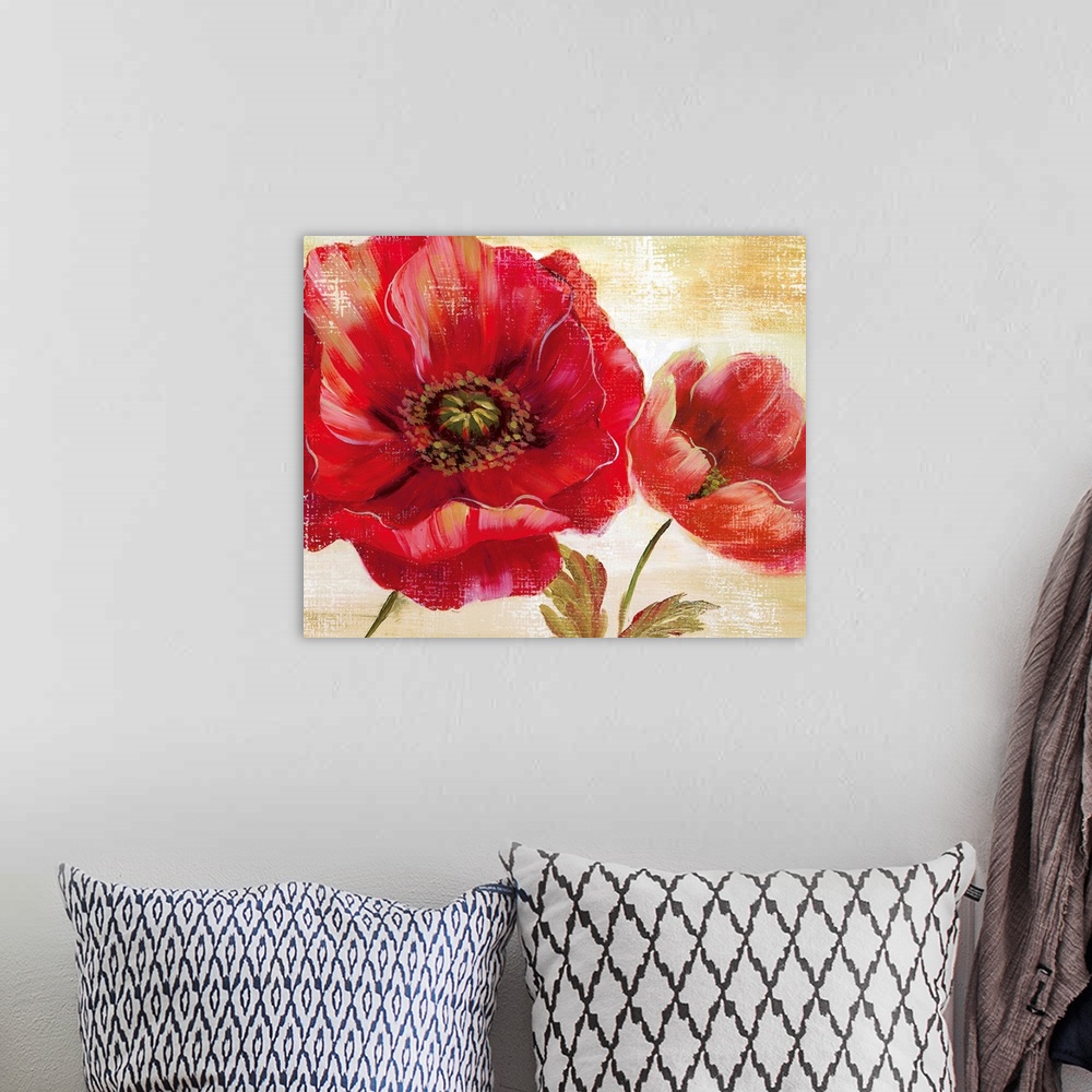 A bohemian room featuring Passion for Poppies I