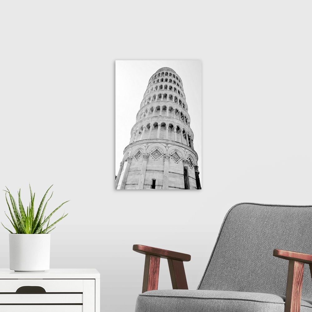 A modern room featuring Pisa