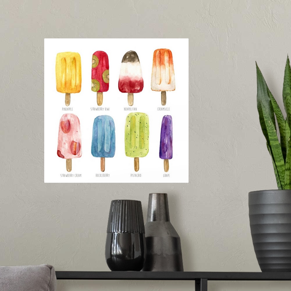 A modern room featuring Popsicles Come Chill