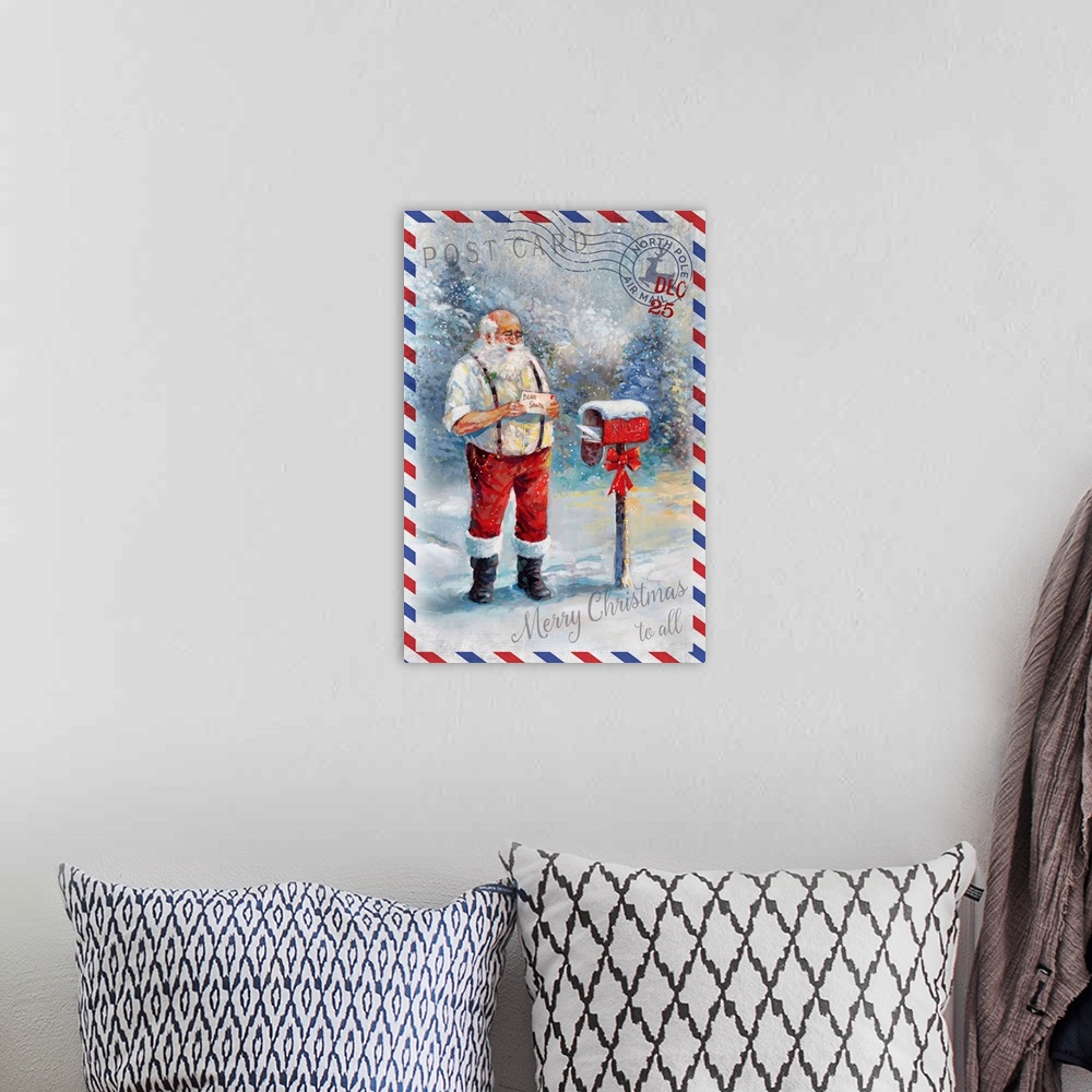 A bohemian room featuring Postcard To Santa