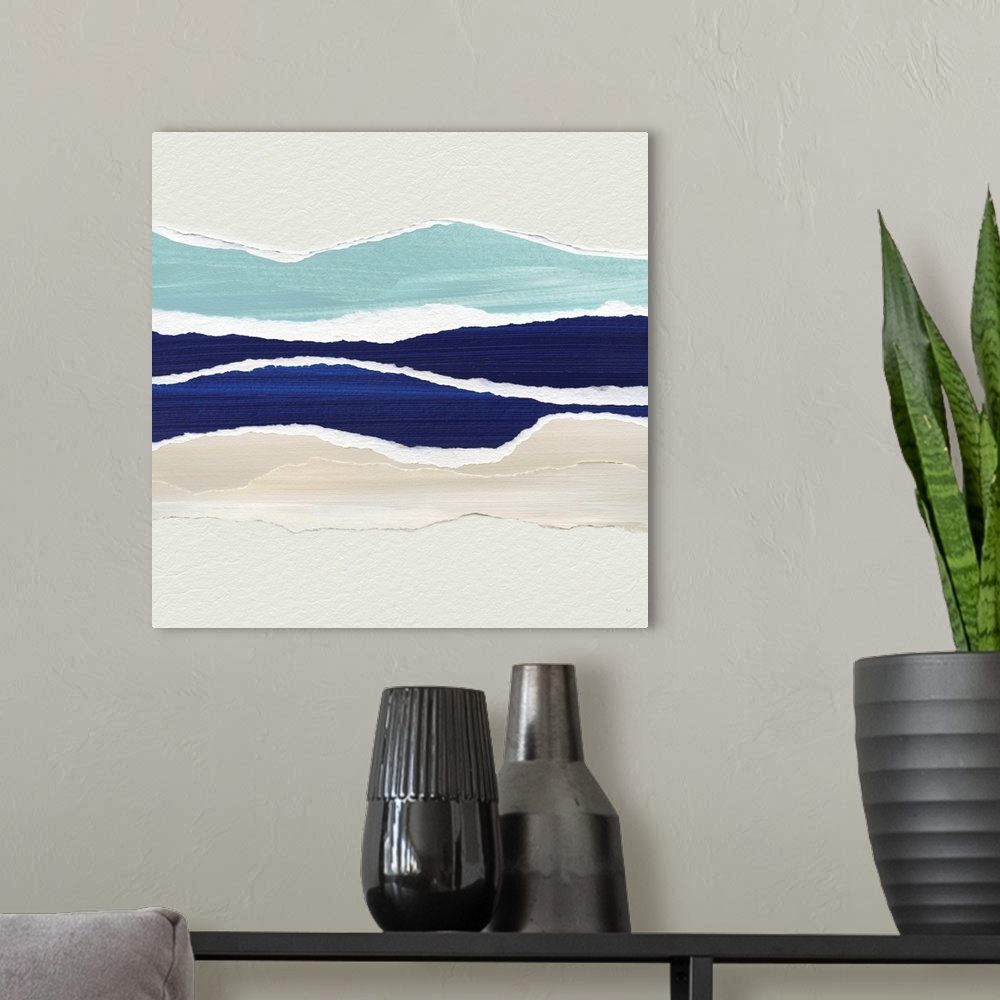 A modern room featuring Sand And Waves I