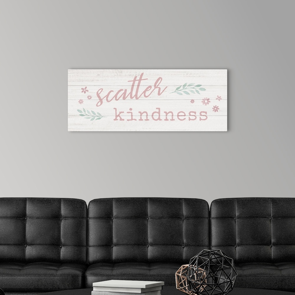 A modern room featuring Scatter Kindness