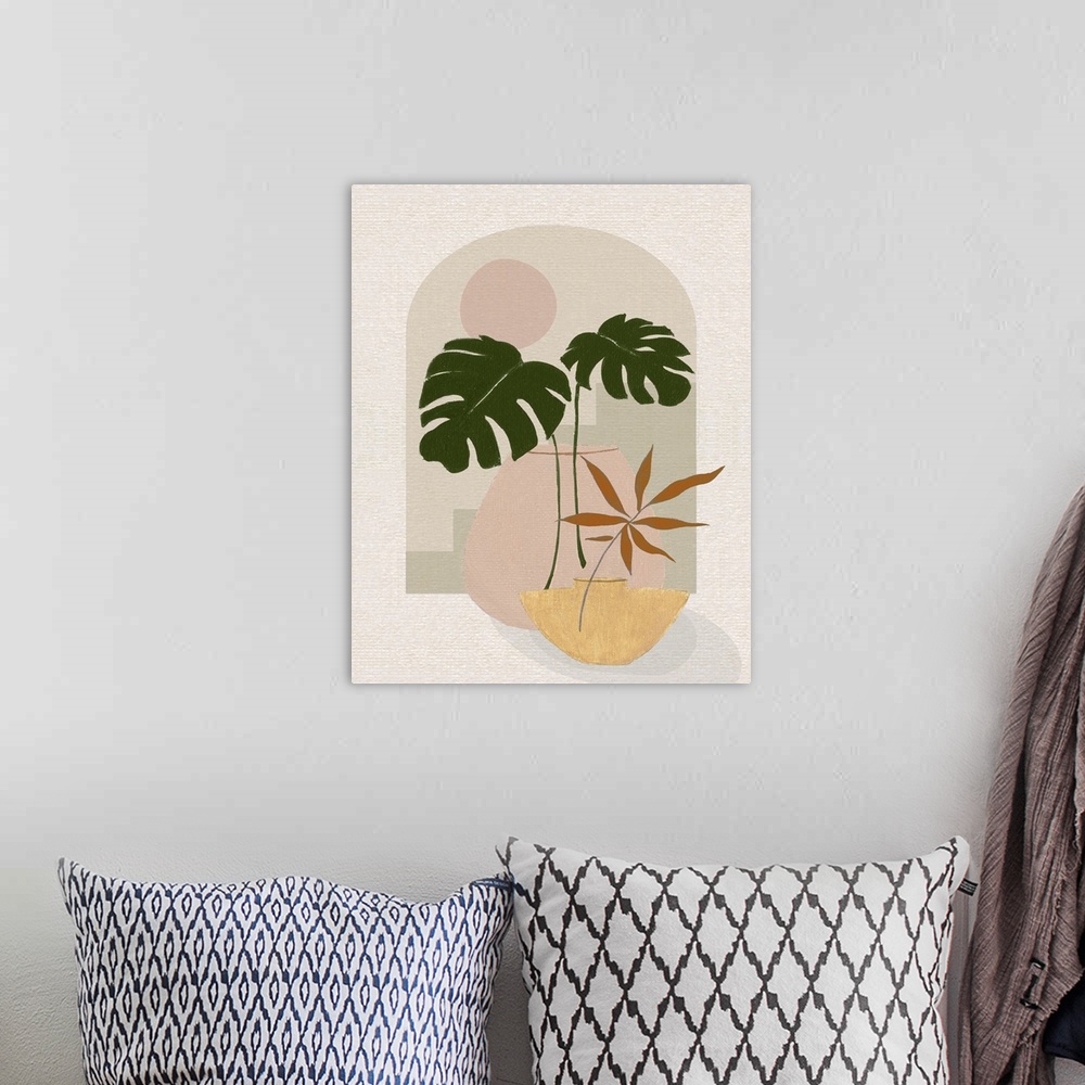 A bohemian room featuring Simple Nature Sunset I