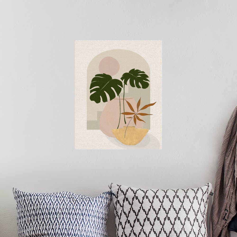 A bohemian room featuring Simple Nature Sunset I