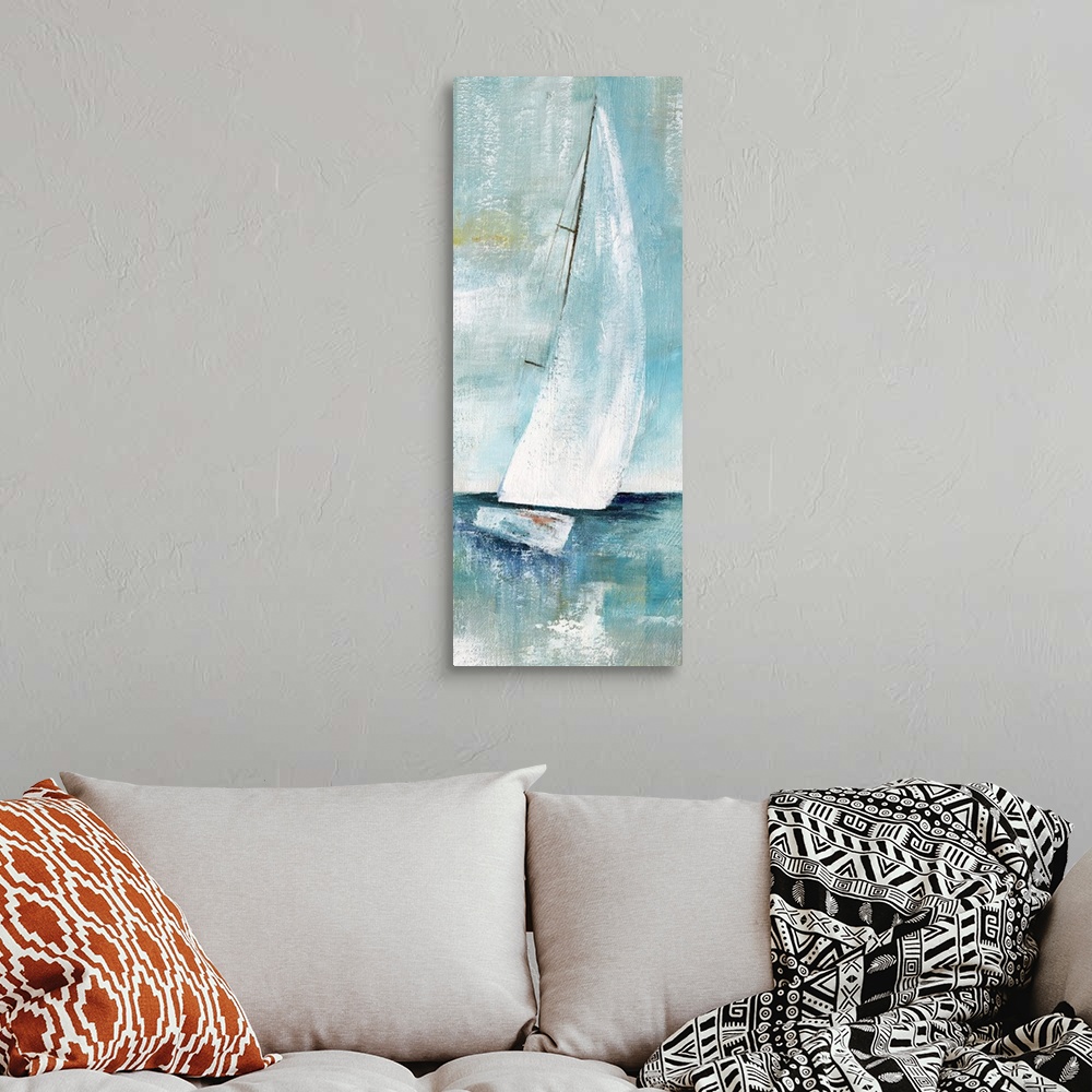 A bohemian room featuring Simply Sailing I