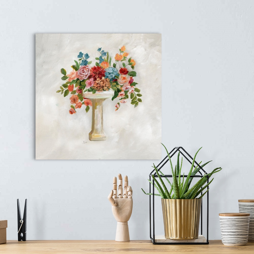 A bohemian room featuring Sink Bouquet