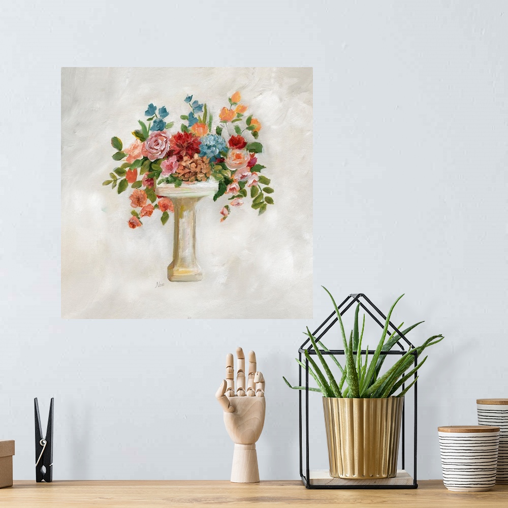 A bohemian room featuring Sink Bouquet
