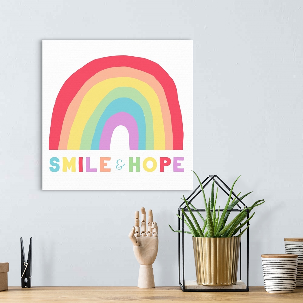A bohemian room featuring Smile and Hope