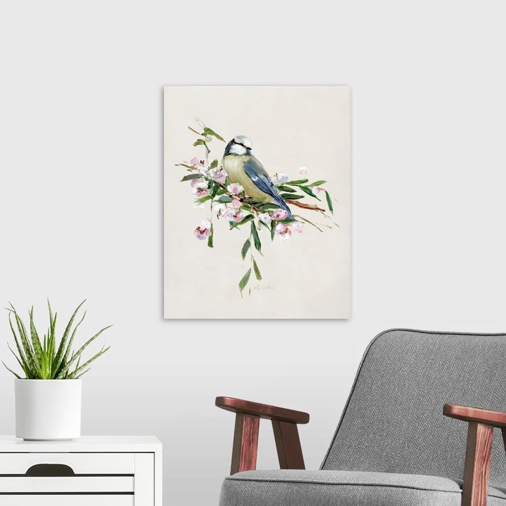 A modern room featuring Spring Song Blue Bird