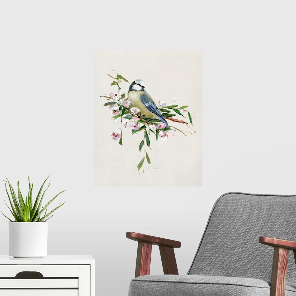 A modern room featuring Spring Song Blue Bird