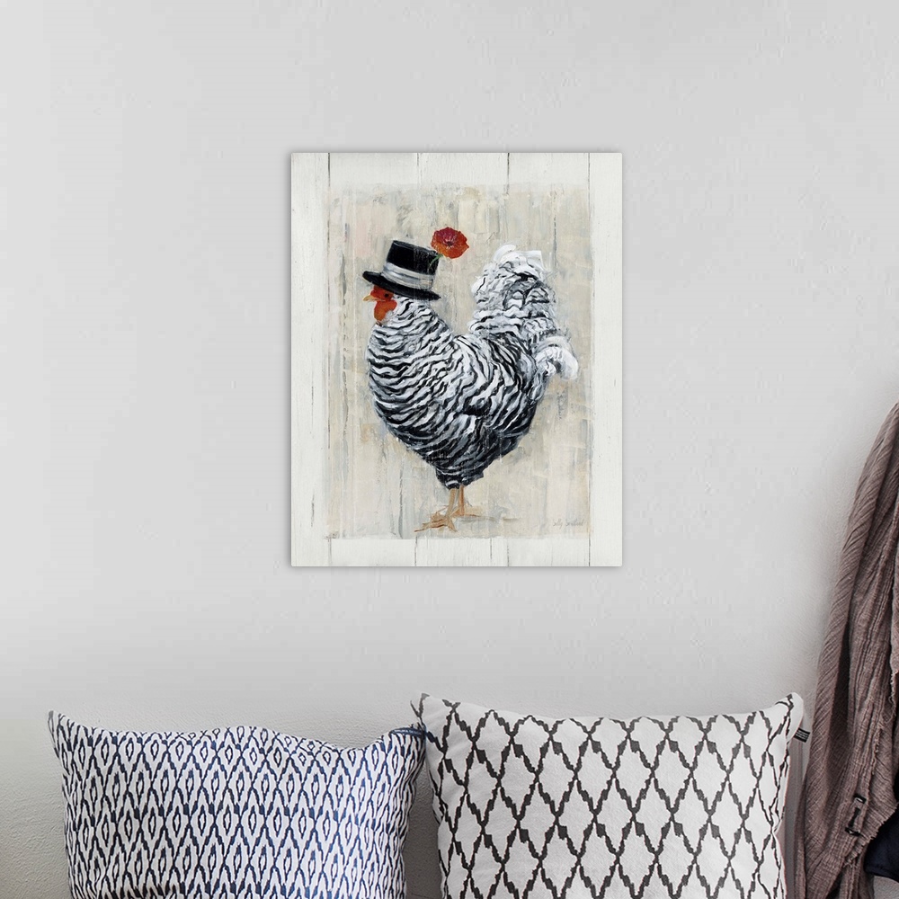 A bohemian room featuring Sunday Best Rooster