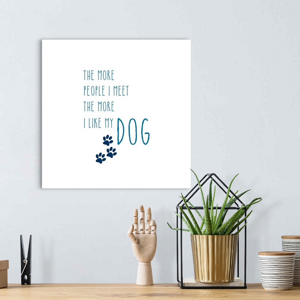 A bohemian room featuring Humorous sentiment art for dog lovers.