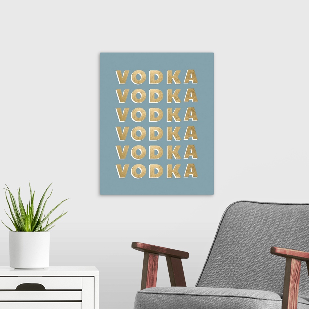 A modern room featuring Vodka