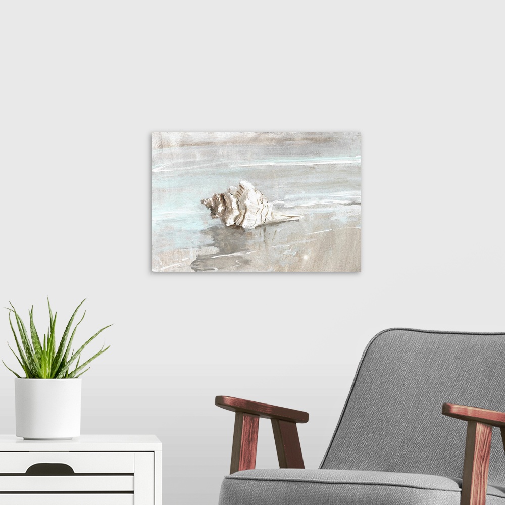 A modern room featuring Washed Ashore I