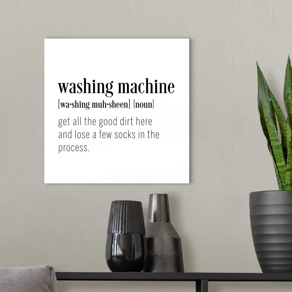 A modern room featuring Washing Machine Definition