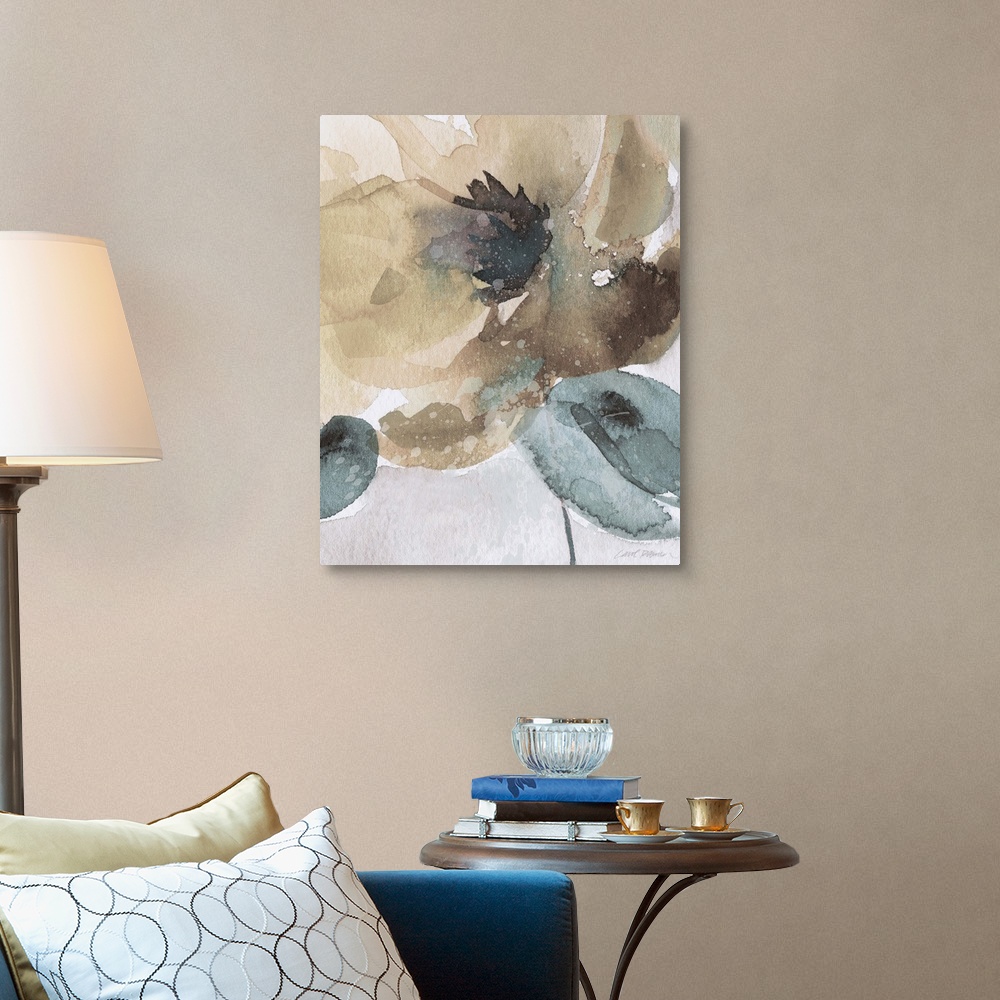 A traditional room featuring Watercolor Poppy II