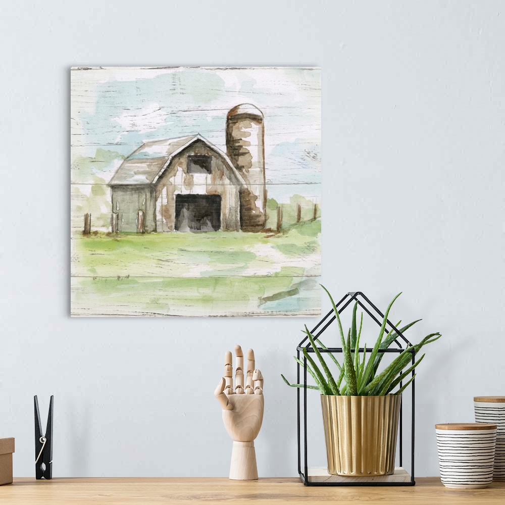 A bohemian room featuring Weathered Barn