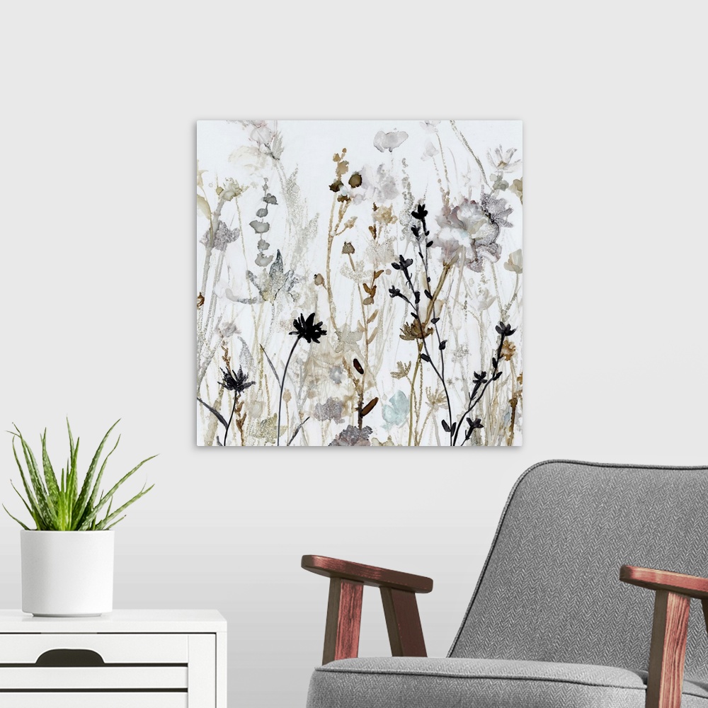A modern room featuring Wildflower Mist II
