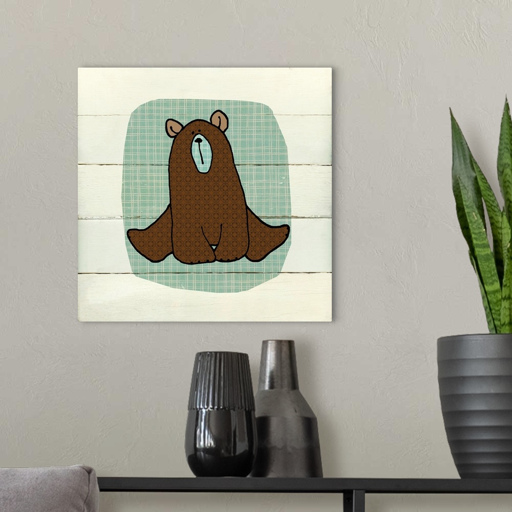 A modern room featuring Woodland Creatures Bear