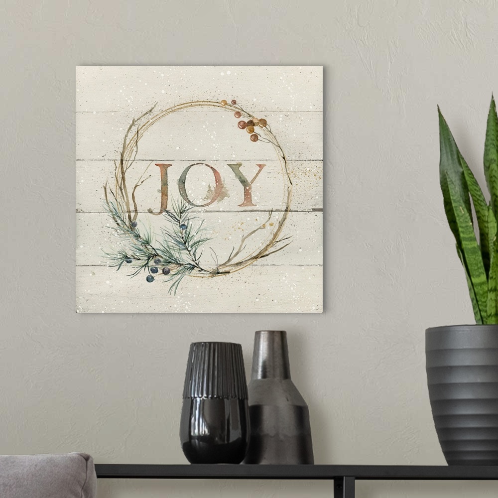 A modern room featuring Wreath Of Joy