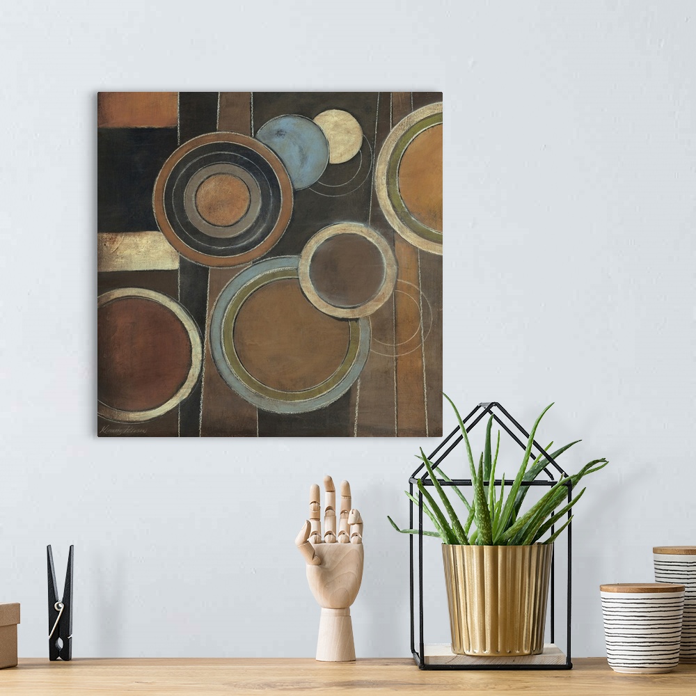A bohemian room featuring Abstract Circles I