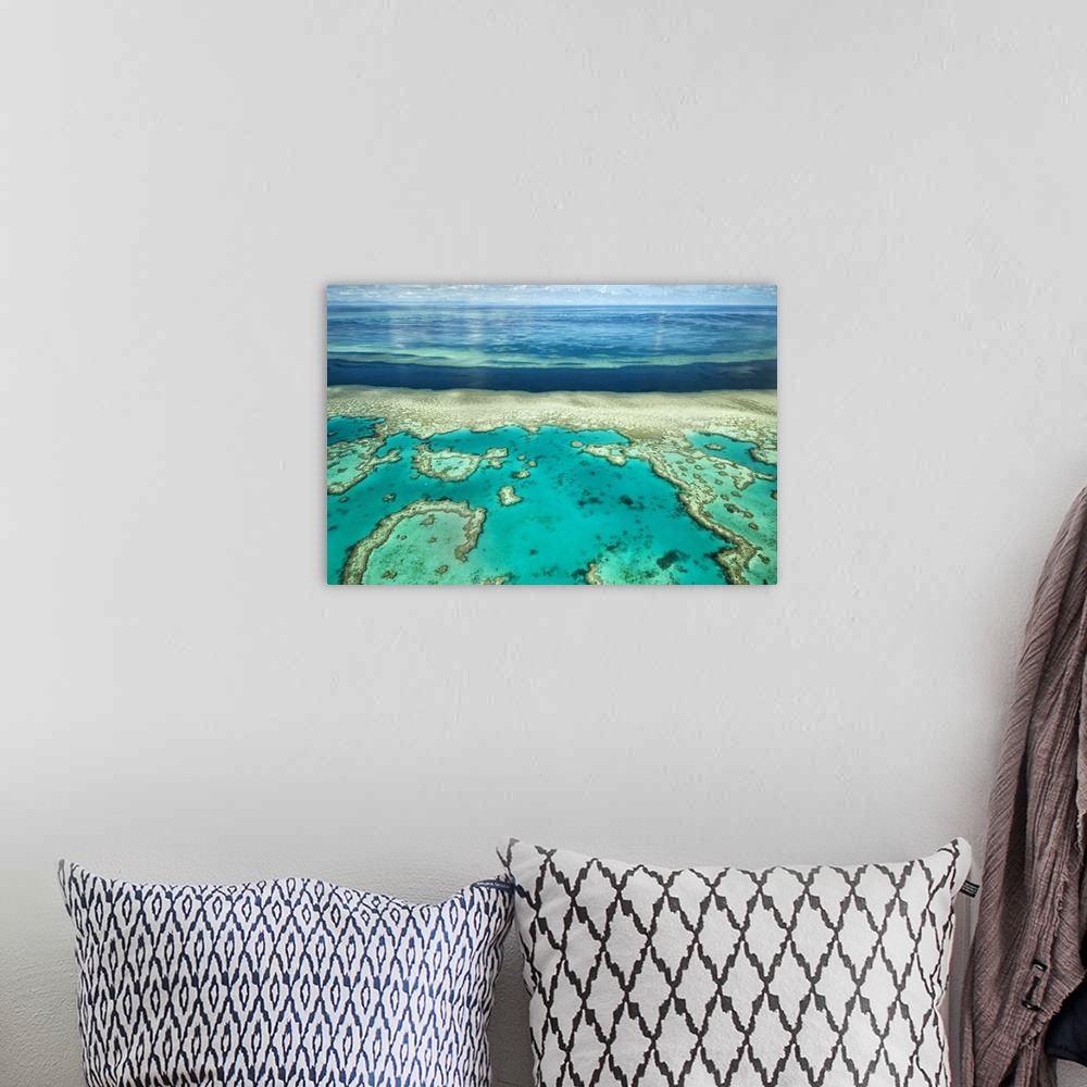 A bohemian room featuring Aerial Great Barrier Reef River and Ocean