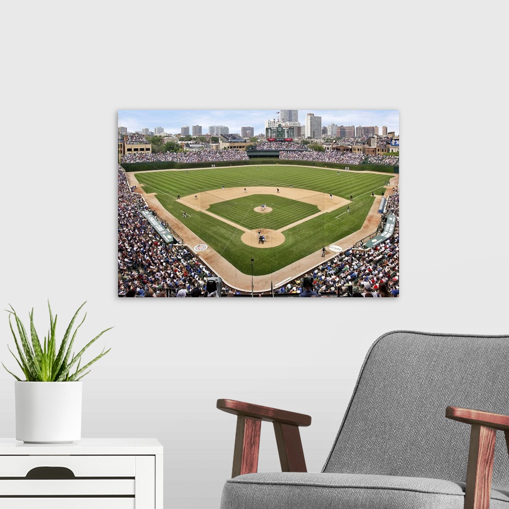 A modern room featuring At the Ballpark