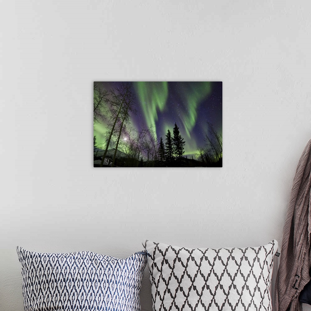 A bohemian room featuring Aurora Borealis X