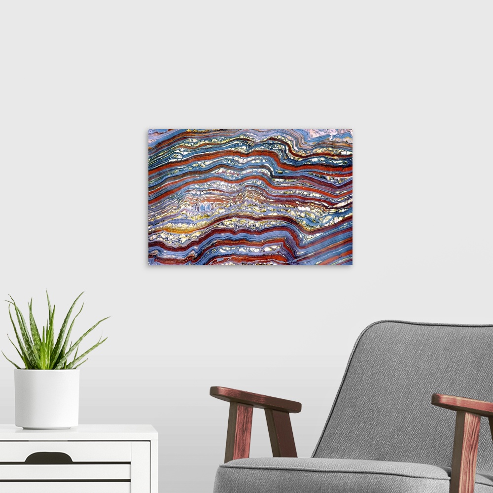 A modern room featuring Banded Iron I