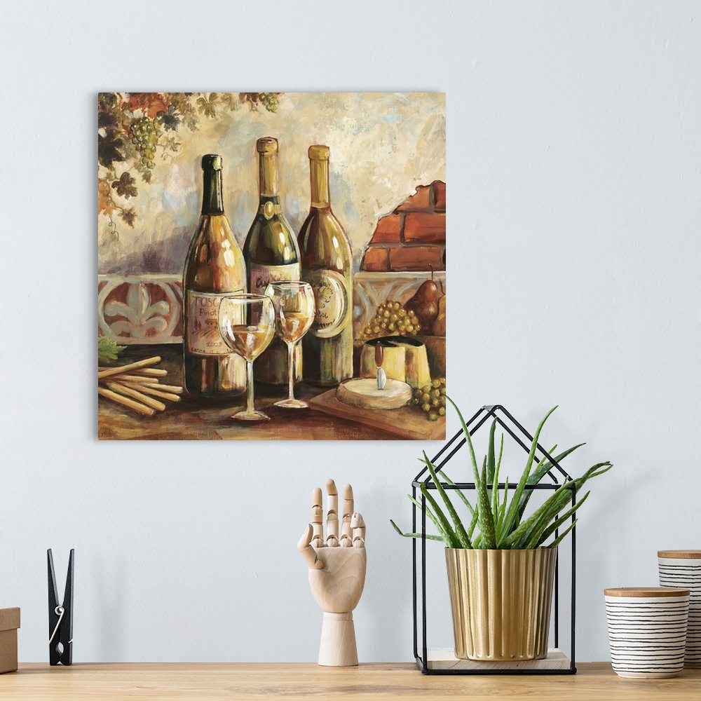 A bohemian room featuring Bountiful Wine Sq I